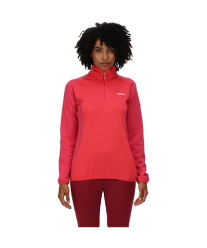 Regatta Womens Highton II Two Tone Half Zip Fleece Jacket - Pink