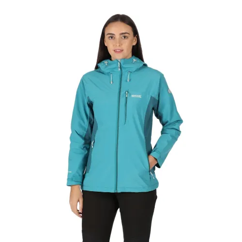 Regatta Womens Highton Stretch III Waterproof Jacket: Pagoda/Dragonfly