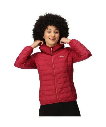 Regatta Womens Hooded Hillpack Padded Insulated Coat - Red Polyamide
