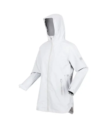 Regatta Womens Jessley Waterproof Hooded Rain Jacket Coat - Grey