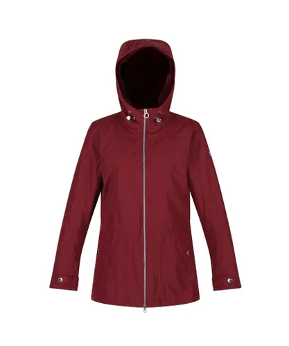 Regatta Womens/Ladies Bergonia II Hooded Waterproof Jacket (Claret Red)
