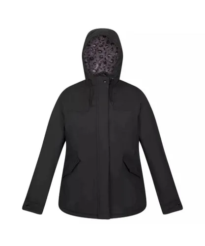 Regatta Womens/Ladies Bria Faux Fur Lined Waterproof Jacket (Black)