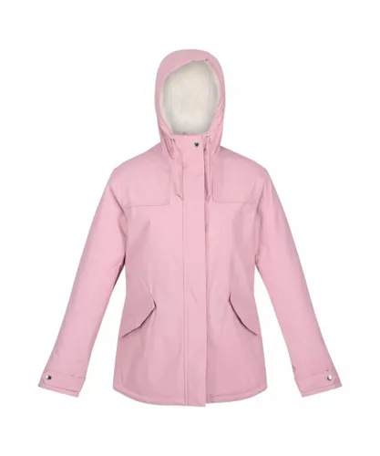 Regatta Womens/Ladies Bria Faux Fur Lined Waterproof Jacket (Powder Pink)