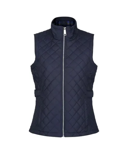 Regatta Womens/Ladies Charleigh Checked Quilted Body Warmer (Navy)