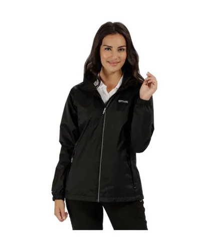 Regatta Womens Ladies Corinne IV Waterproof Packable Jacket Coat - Black Polyamide