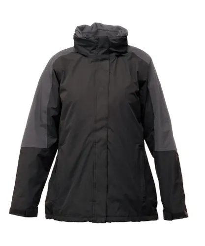 Regatta Womens/Ladies Defender III 3-In-1 Jacket (Waterproof & Windproof) (Black/Seal Grey)