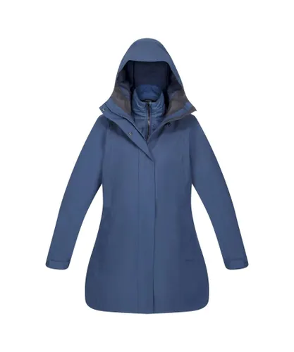 Regatta Womens/Ladies Denbury III 2 In 1 Waterproof Jacket (Dark Denim) - Blue