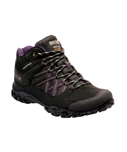 Regatta Womens/Ladies Edgepoint Waterproof Walking Boots (Black/Prune)