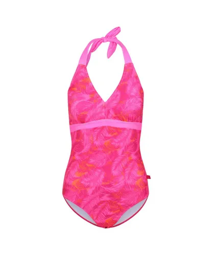Regatta Womens/Ladies Flavia Polka Dot One Piece Swimsuit (Pink Fusion)