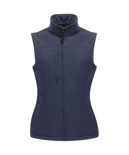 Regatta Womens/Ladies Flux Softshell Bodywarmer / Sleeveless Jacket (Water Repellent & Wind Resistant) (Navy/Navy)
