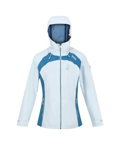 Regatta Womens/Ladies Highton Stretch II Waterproof Jacket (Ice Blue/Blue Sapphire)