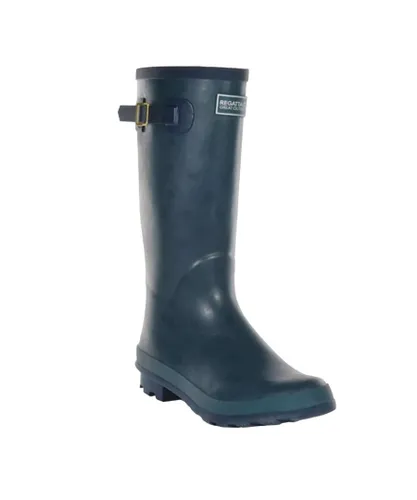 Regatta Womens/Ladies Ly Fairweather II Tall Durable Wellington Boots (Dragonfly Dot) - Blue Rubber