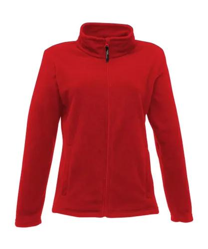 Regatta Womens Ladies Micro Full Zip Fleece Jacket TRF565 Red