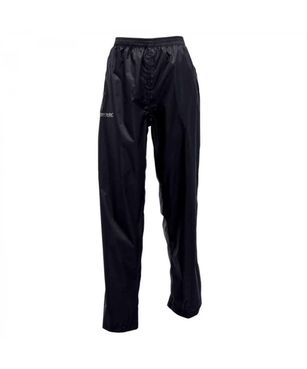 Regatta Womens/Ladies Pack It Lightweight Waterproof Overtrousers - Black