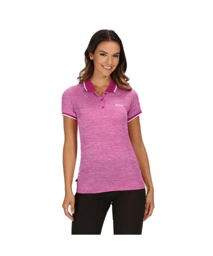 Regatta Womens/Ladies Remex II Polo Neck T-Shirt (Dark Cerise) - Pink