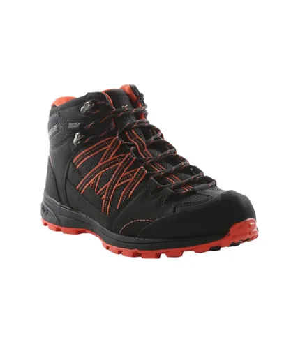 Regatta Womens/Ladies Samaris Mid II Hiking Boots (Black/Neon Peach)