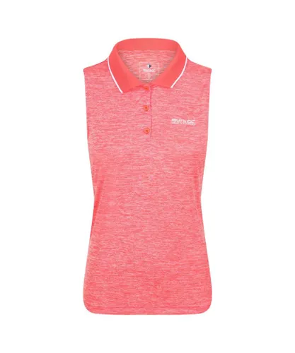 Regatta Womens/Ladies Tima II Sleeveless Polo Shirt (Neon Peach)