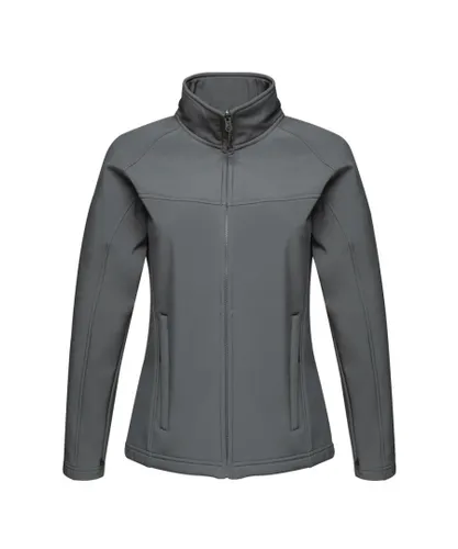 Regatta Womens Ladies Uproar Softshell Wind Resistant Jacket (Seal Grey)