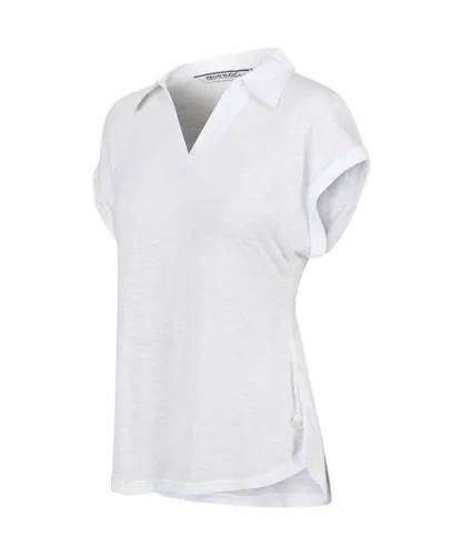 Regatta Womens Lupine Soft Lightweight Polo Shirt - White Viscose