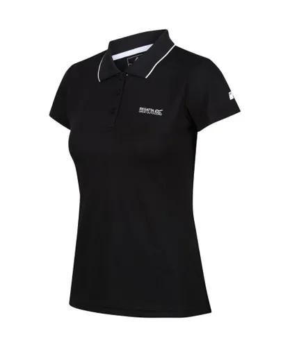 Regatta Womens Maverick V Quick Drying Wicking Polo Shirt - Black