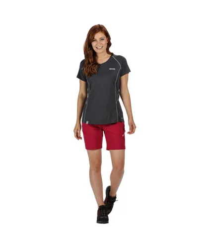 Regatta Womens Mountain Active Stretch Durable Summer Shorts - Purple polyamide