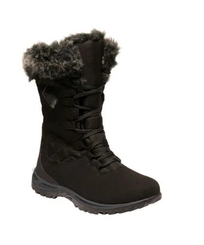 Regatta Womens Newley Thermo Winter Quilted Snow Boots - Black