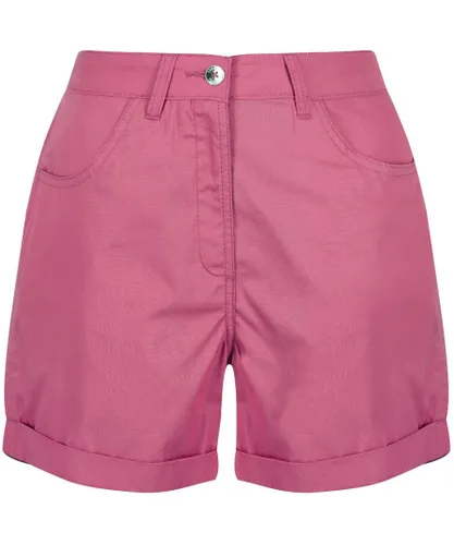 Regatta Womens Pemma Organic Coolweave Cotton Summer Shorts - Purple