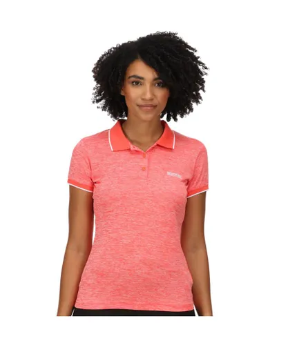 Regatta Womens Remex II Quick Dry Wicking Active Polo Shirt - Pink