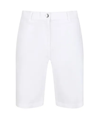 Regatta Womens Salana Coolweave Cotton Summer Walking Shorts - White