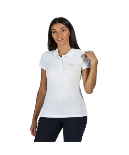 Regatta Womens Sinton Coolweave Cotton Jersey Polo Shirt - White