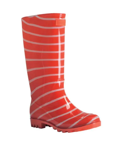 Regatta Womens Wenlock PVC Waterproof Tall Wellington Boots - Red