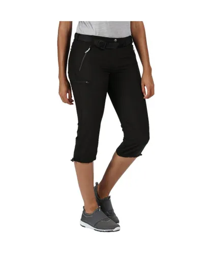 Regatta Womens Xrt Capri Lightweight Water Repellent Pants - Black