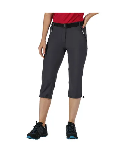 Regatta Womens Xrt Capri Lightweight Water Repellent Pants - Grey