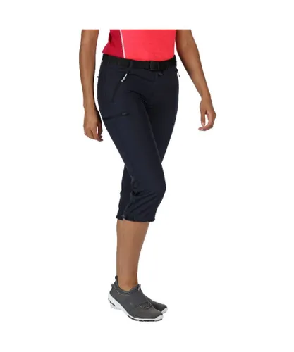 Regatta Womens Xrt Capri Lightweight Water Repellent Pants - Navy