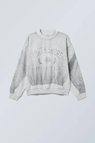 Regular Boxy Graphic Sweatshirt - Grey