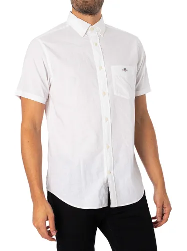 Regular Cotton Linen Short Sleeved Shirt