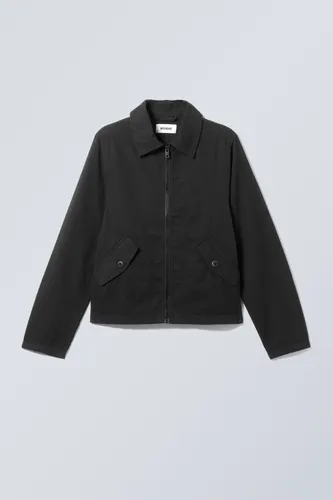 Regular Linen Blend Jacket - Black