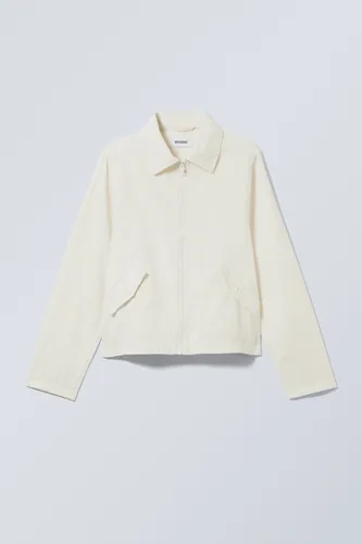 Regular Linen Blend Jacket - White