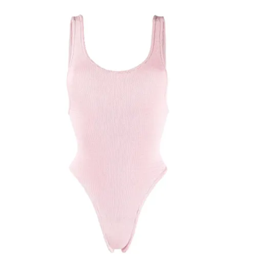 Reina Olga , Crinkled Design One-Piece Swimsuit ,Pink female, Sizes: ONE