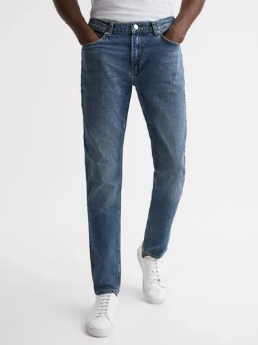 Reiss Athens Tapered Jeans, Mid Blue - Mid Blue - Male