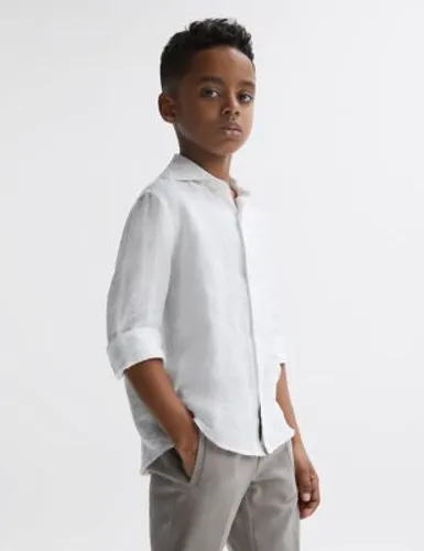 Reiss Boys Pure Linen Shirt (3-14 Yrs) - 13-14 - White, White
