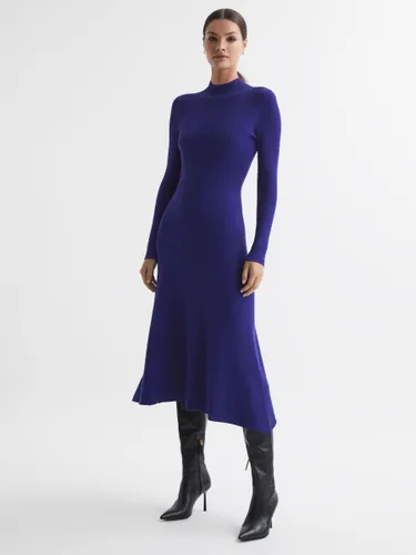 Reiss Chrissy Ribbed Midi Dress - Blue - Female
