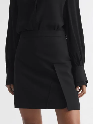 Reiss Erin Split Detail Mini Skirt, Black - Black - Female