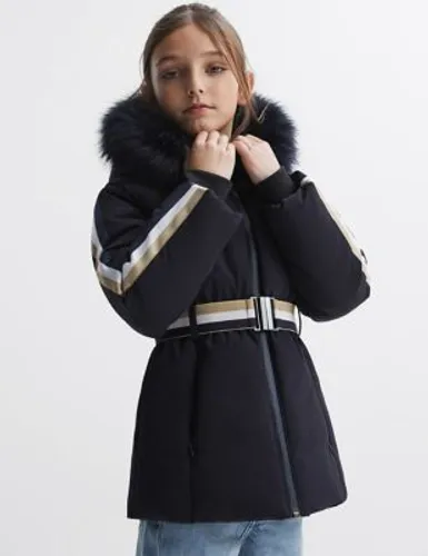 Reiss Girls Quilted Hooded Coat (4-12 Yrs) - 11-12 - Navy, Navy