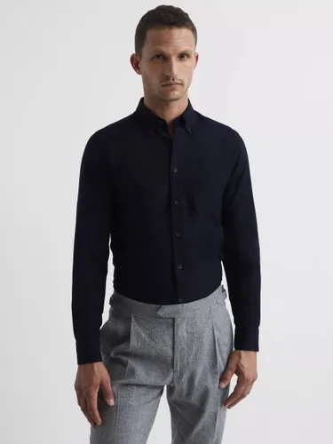 Reiss Greenwich Casual Oxford Shirt, Navy - Navy - Male