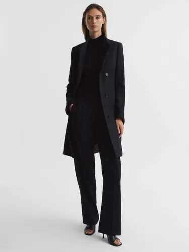 Reiss Mia Wool Blend Tailored Coat - Black - Female