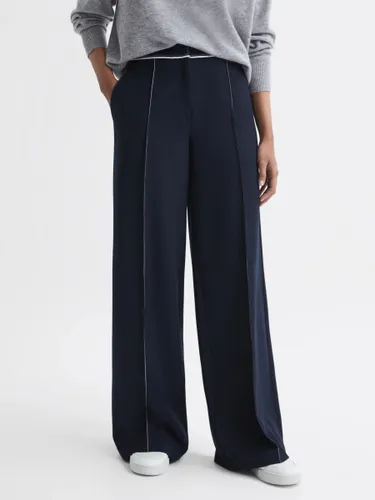 Reiss Oriel Longline Trousers, Navy - Navy - Female