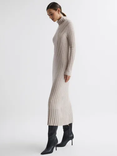 Reiss Petite Cady Wool Blend Midi Jumper Dress - Stone - Female