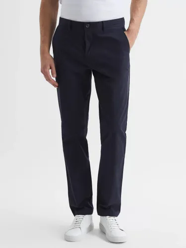 Reiss Pitch Slim Fit Stretch Cotton Chino Trousers - Navy - Male