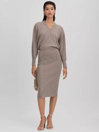 Reiss Sally Wool and Cashmere Jumper Dress - Neutral - Female